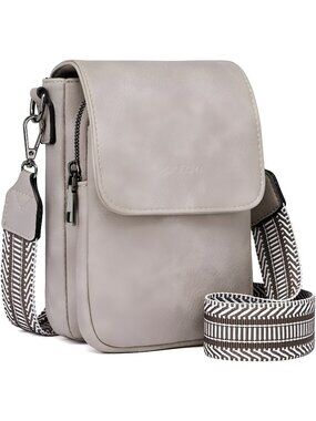 Small Crossbody Bags for Women Trendy, Leather Triple Compartment Cell Phone Bag